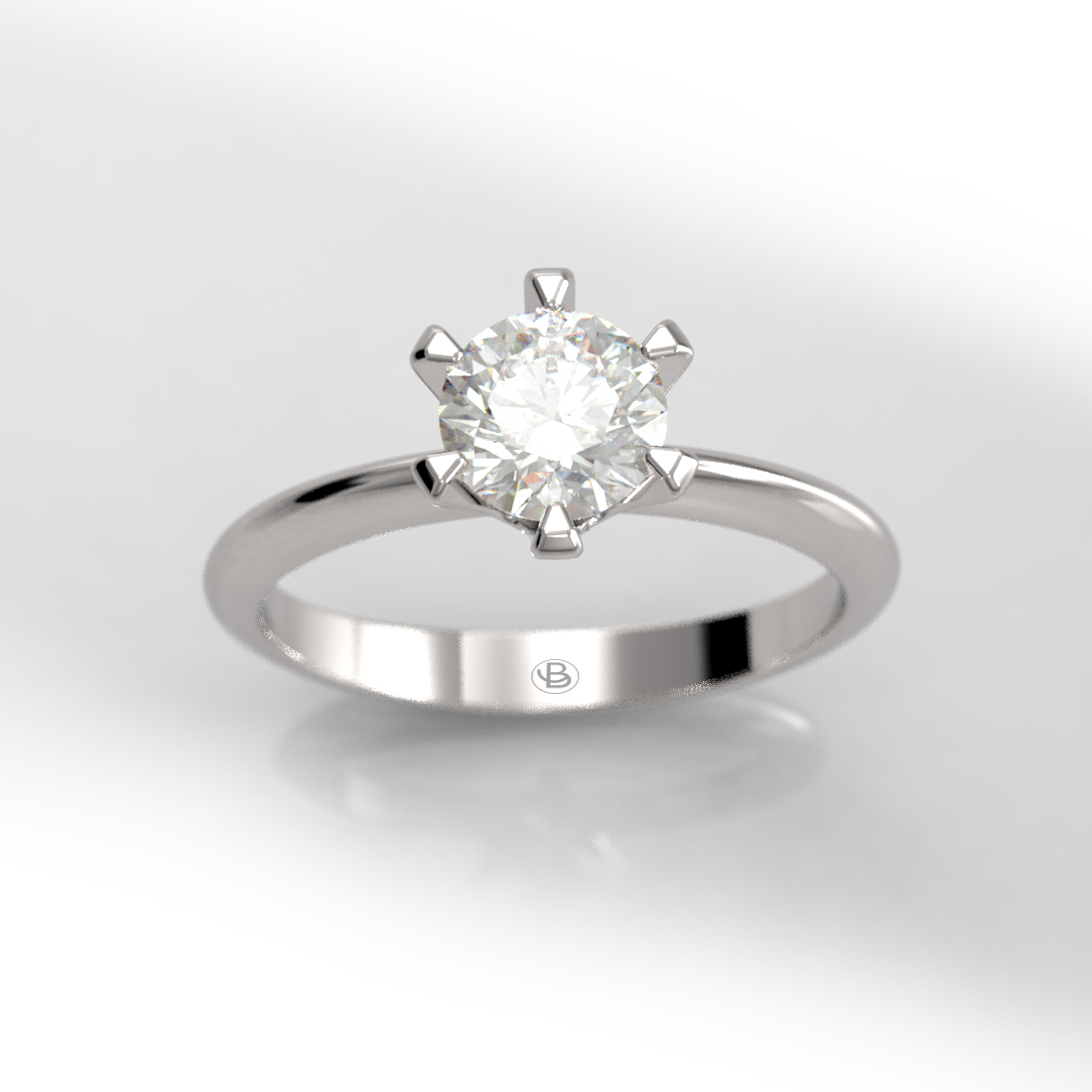 Anillo de compromiso Solitario Brillante Oro 18k - Louis - Imagen 2