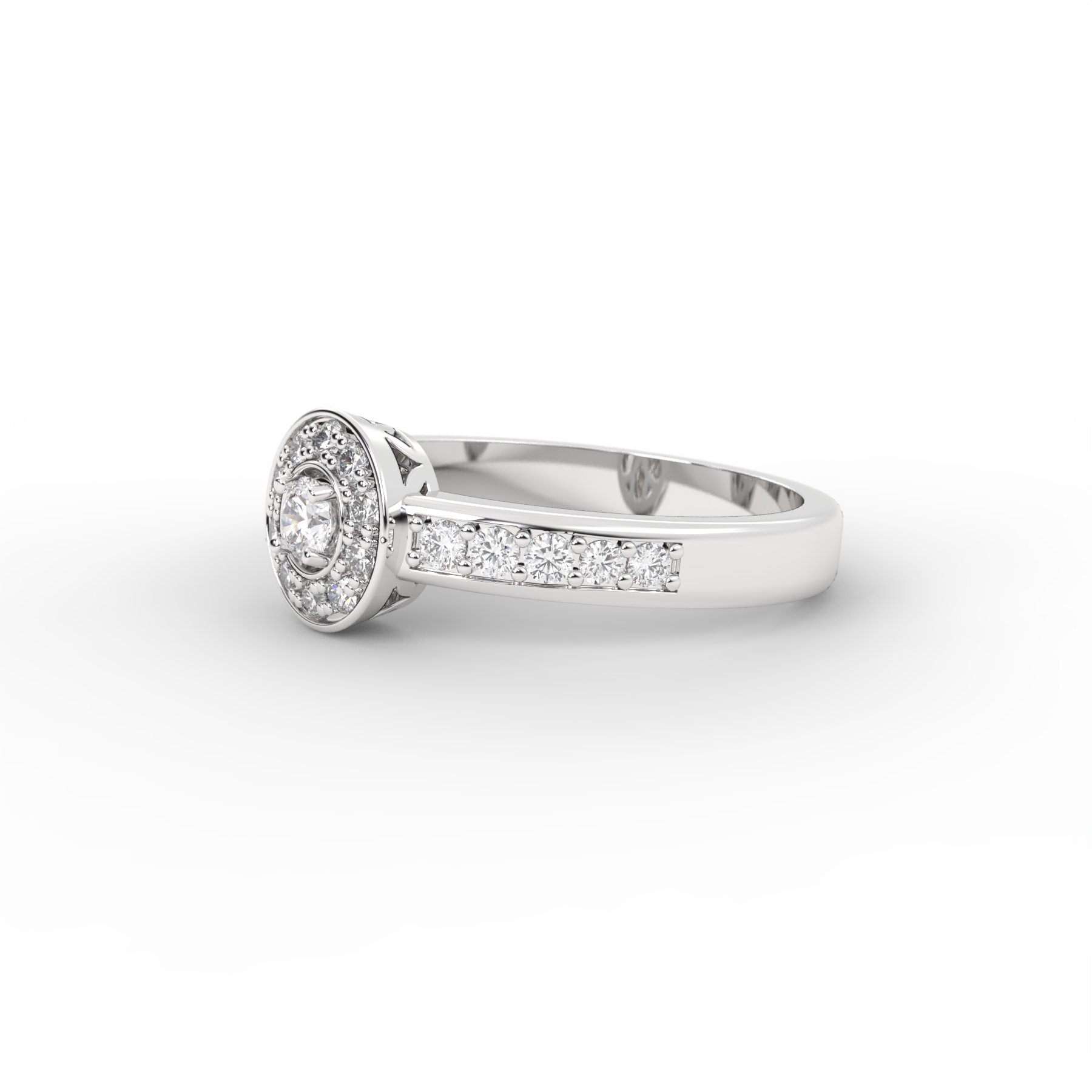 Anillo de compromiso Halo Diamantes Naturales - Mané - Imagen 3