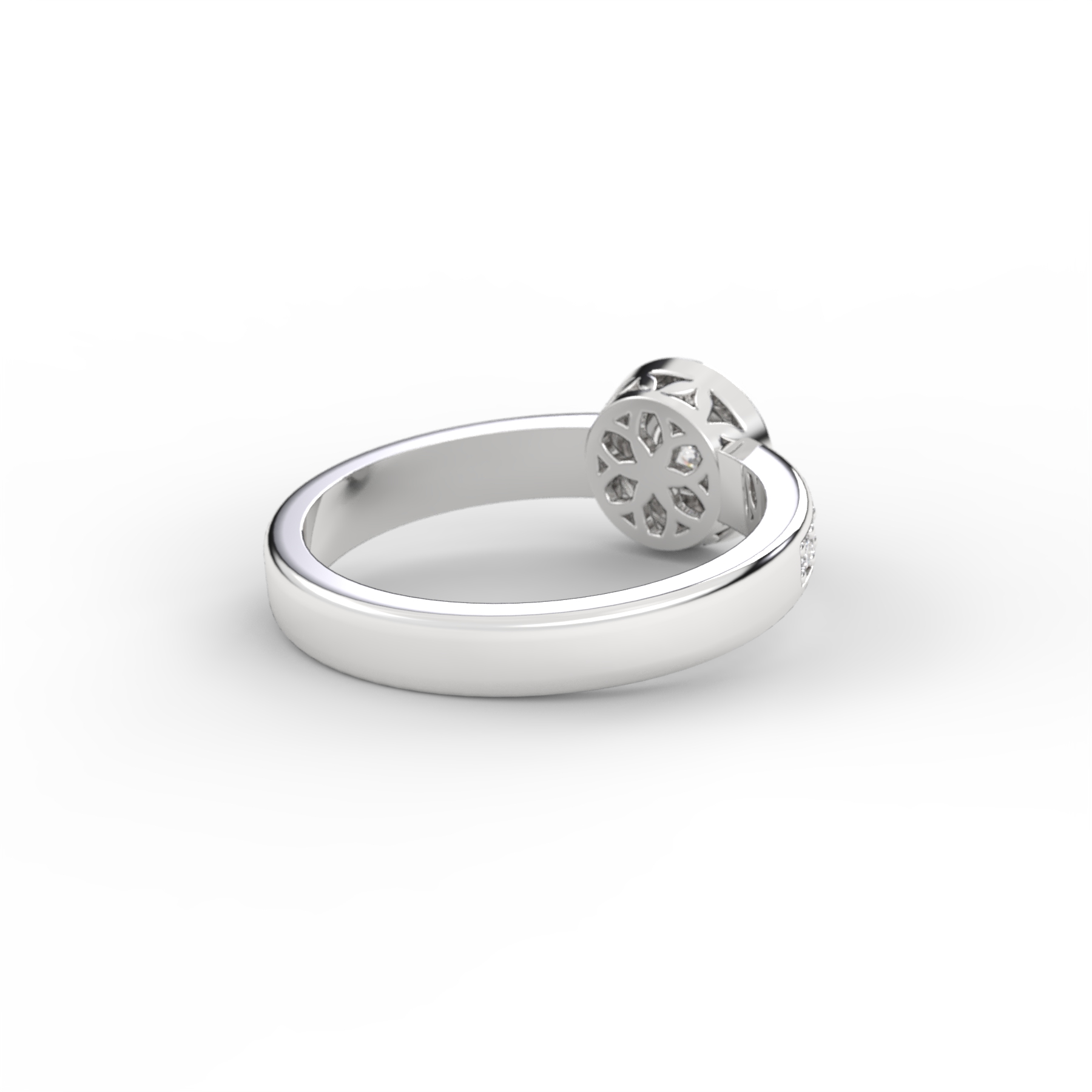 Anillo de compromiso Halo Diamantes Naturales - Mané - Imagen 2
