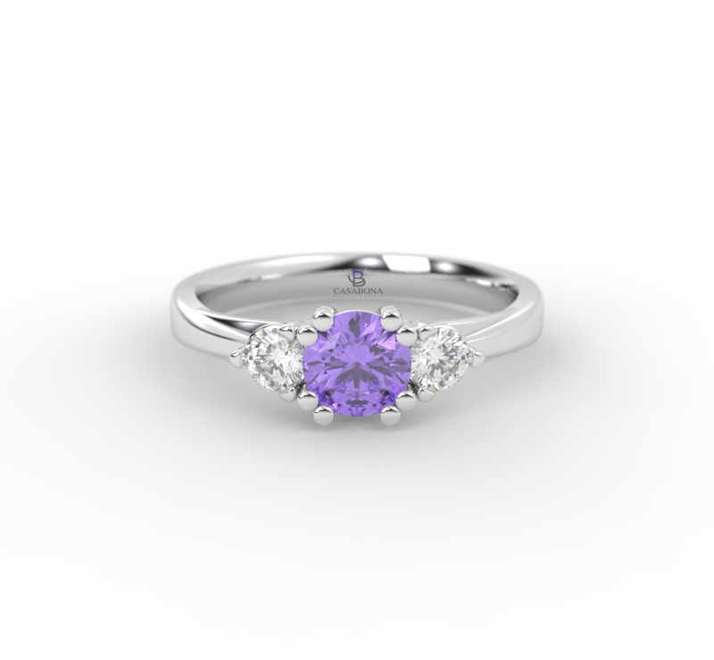 Anillo de compromiso Gemas de Color 3 Piedras - Barû Summer