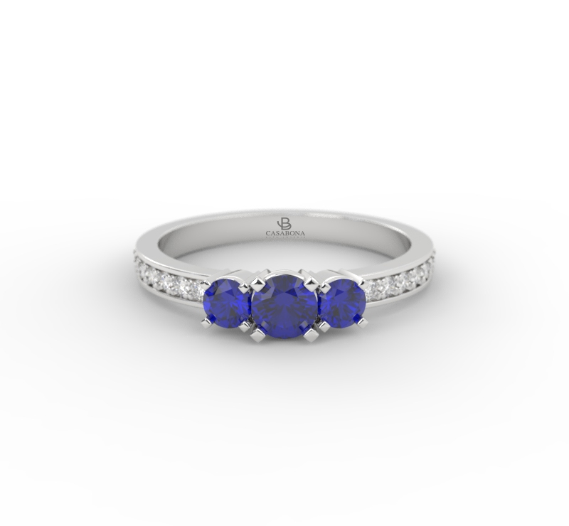 Anillo de compromiso Gemas de Color - Zafiro - Candassi