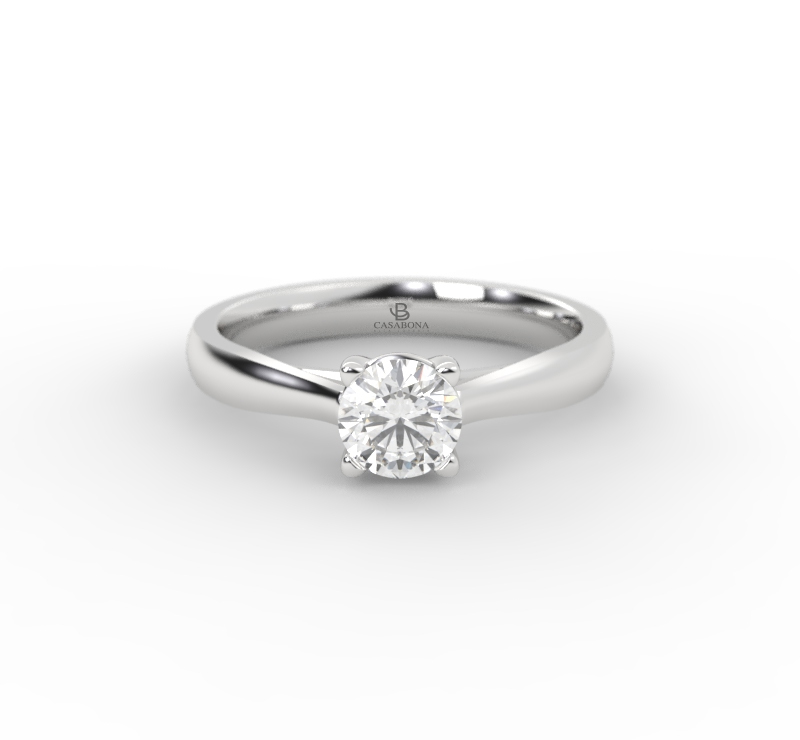Anillo de compromiso Solitario Diamante Natural 0.50ct - Cruz