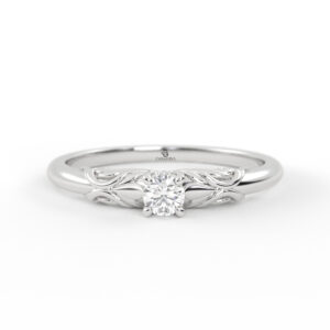 Anillo de compromiso solitario Diamante Natural 0.10ct - Adan