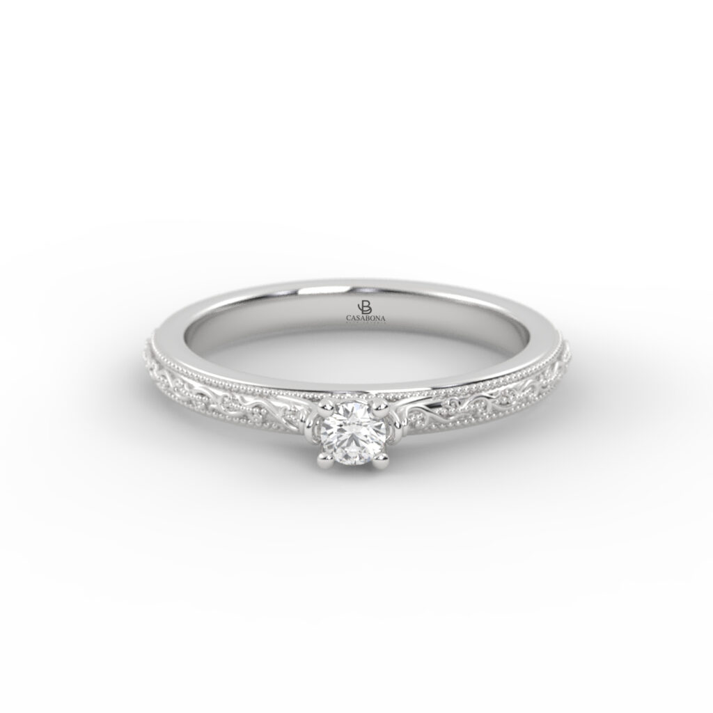 Anillo de compromiso Solitario Clásico Oro 18k - Malinas
