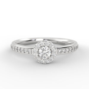 Anillo de compromiso Halo Diamante Natural - Mia