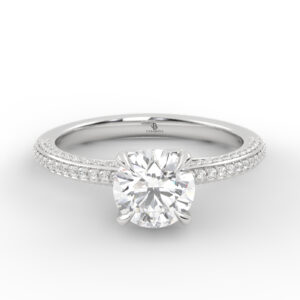 Anillos de compromiso Solitario Pavé - Amberes