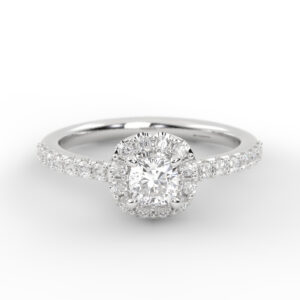 Anillo de compromiso Solitario Pave - Gran Ducal