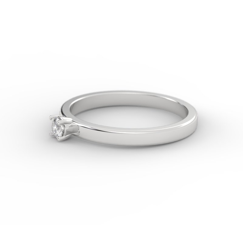 Anillo de compromiso Solitario Clásico - Brillar - Imagen 2