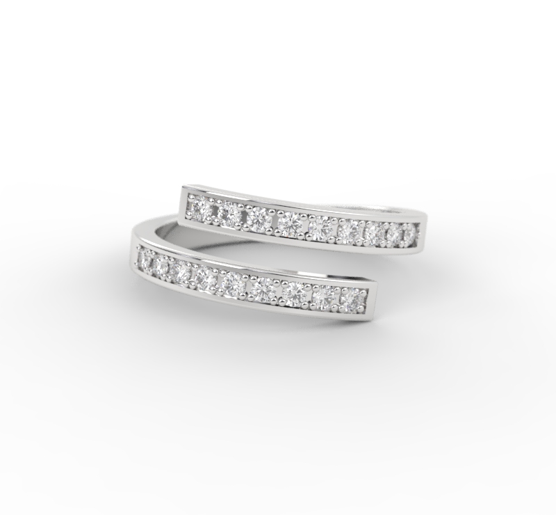 Anillo de compromiso Medio Cintillo Diamantes Naturales - Caicos