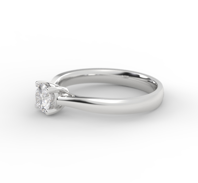 Anillo de compromiso Solitario Diamante Natural - Cruz - Imagen 2