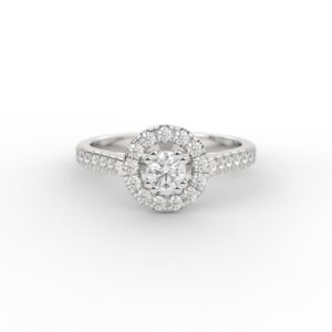 Anillo de compromiso Halo Diamante Natural - Guru