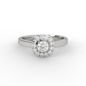 Anillo de compromiso Halo Brillante - Fiore di mesta
