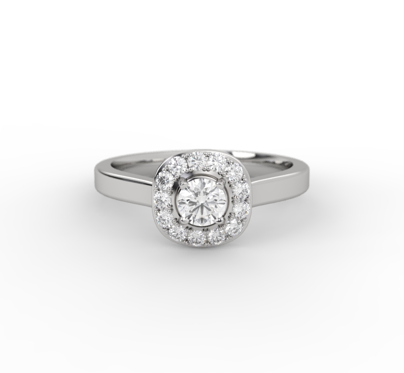 Anillo de compromiso Halo Brillante - Fiore di mesta