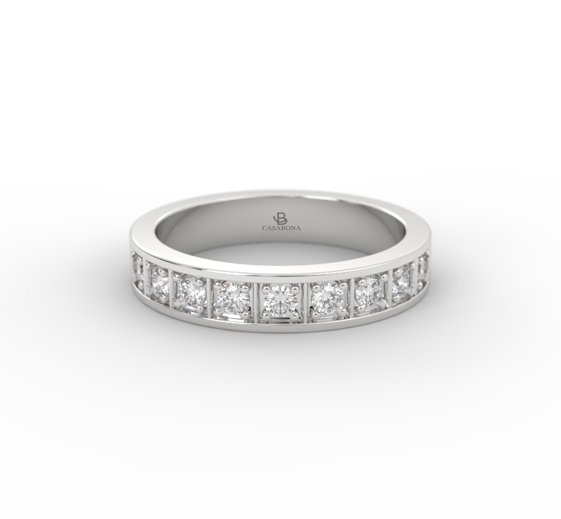 Anillo de compromiso Medio Cintillo Oro 18k - Donna