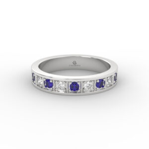 Anillo de compromiso Gemas de Color Oro 18k - Donna Zafiro