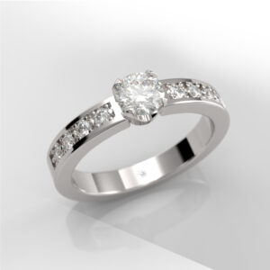Anillo de compromiso Solitario Pavé - Stars