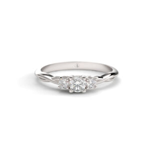 Anillo de compromiso Tres Piedras Diamante Natural - Tri Nature