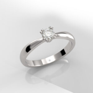 Anillo de compromiso Solitario Diamante Natural - Wu
