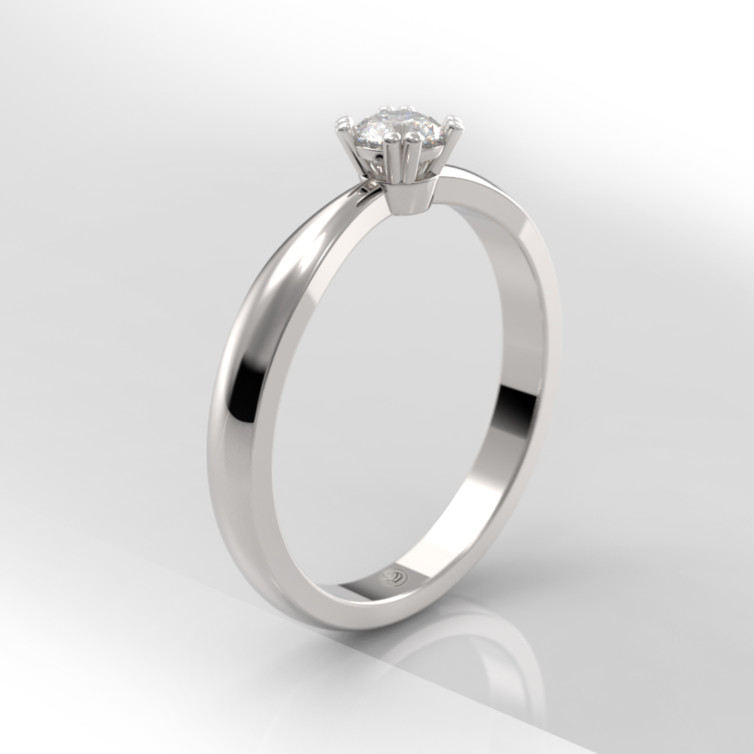 Anillo de compromiso Solitario Diamante Natural - Wu - Imagen 3