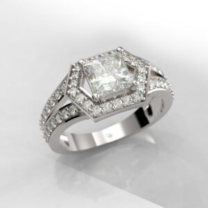 Anillo de compromiso Halo - María Antonieta