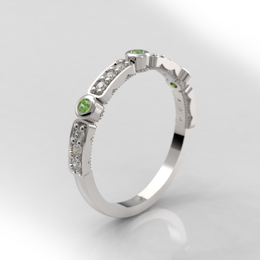 Anillo de compromiso Gemas de Color Oro 18k - Ciclo Peridoto - Imagen 3