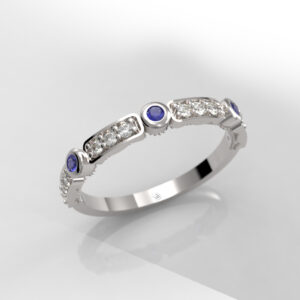 Anillo de compromiso Gemas de Color Oro 18k - Ciclo Zafiro