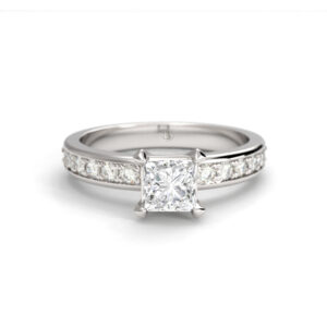 Anillo de compromiso Solitario Pavé - Príncipe Enrique