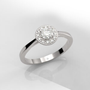 Anillo de compromiso Halo Oro 18k - Safari