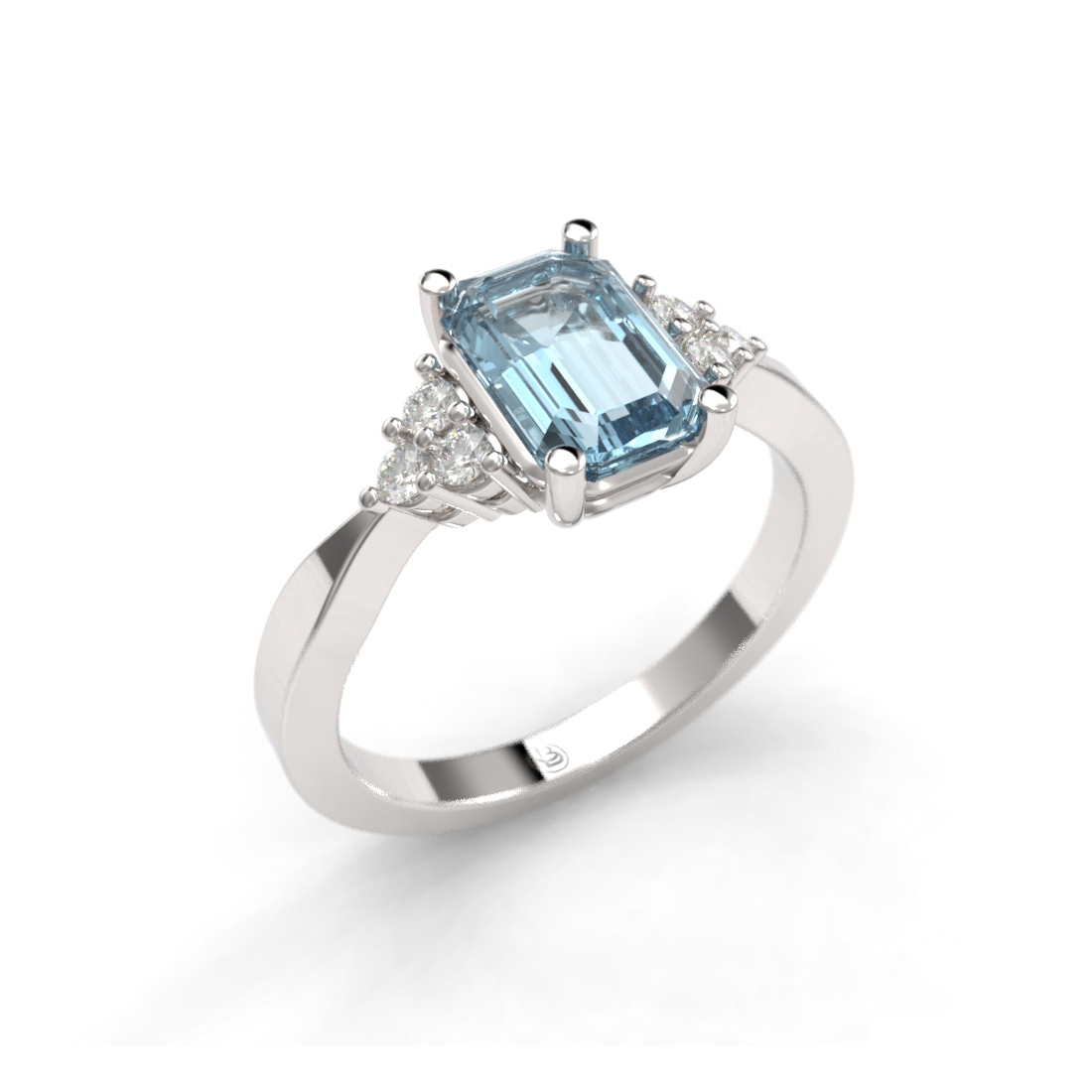 Anillo de compromiso Solitario Pavé - Ross - Imagen 2