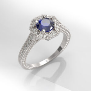 Anillo de compromiso Gemas de Color - Octa