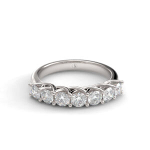 Anillo de Compromiso Medio Cintillo Diamantes Naturales Oro 18k - Thai
