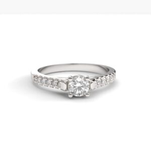 Anillo de compromiso Solitario Pavé Brillante - Suppa II