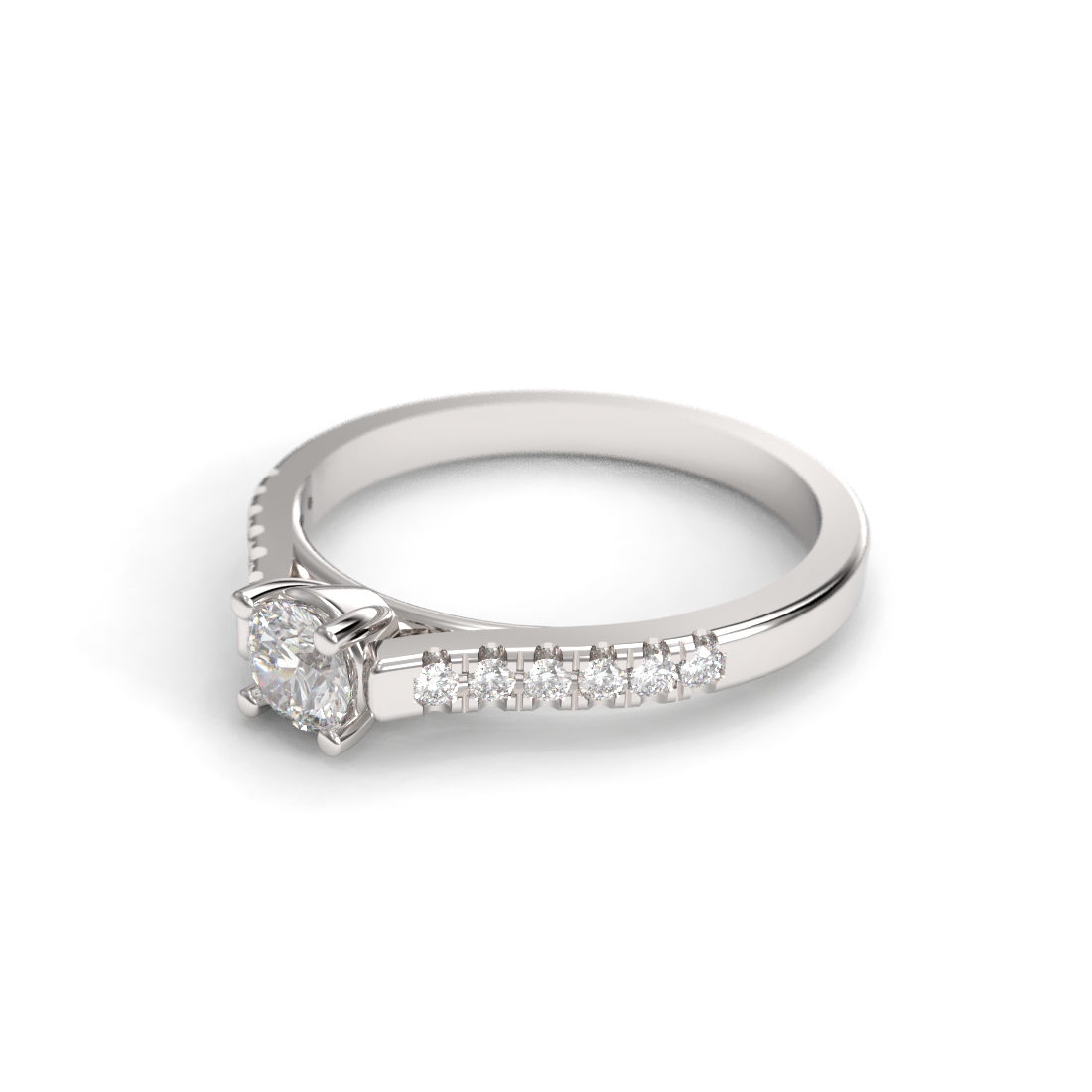 Anillo de compromiso Solitario Pavé Brillante - Suppa II - Imagen 2