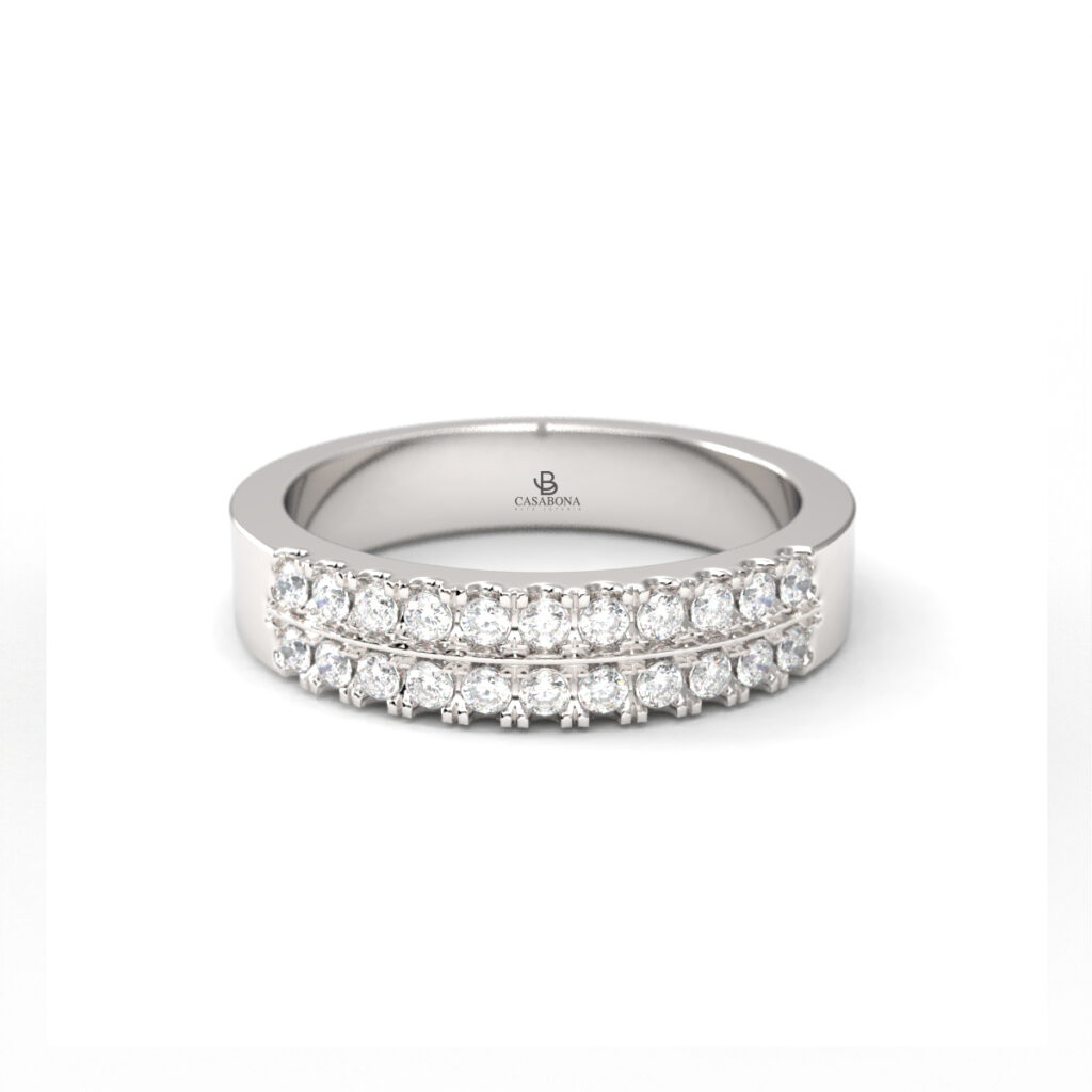 Anillo de compromiso Medio Cintillo Oro 18k - Oasis