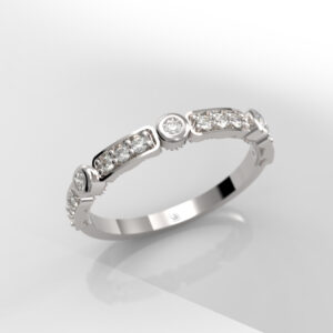 Anillo de compromiso Medio Cintillo Oro 18k - Ciclo
