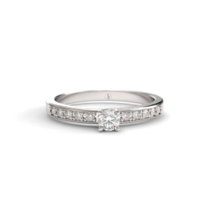 Anillo de compromiso Solitario Pavé 0.10ct - Janis