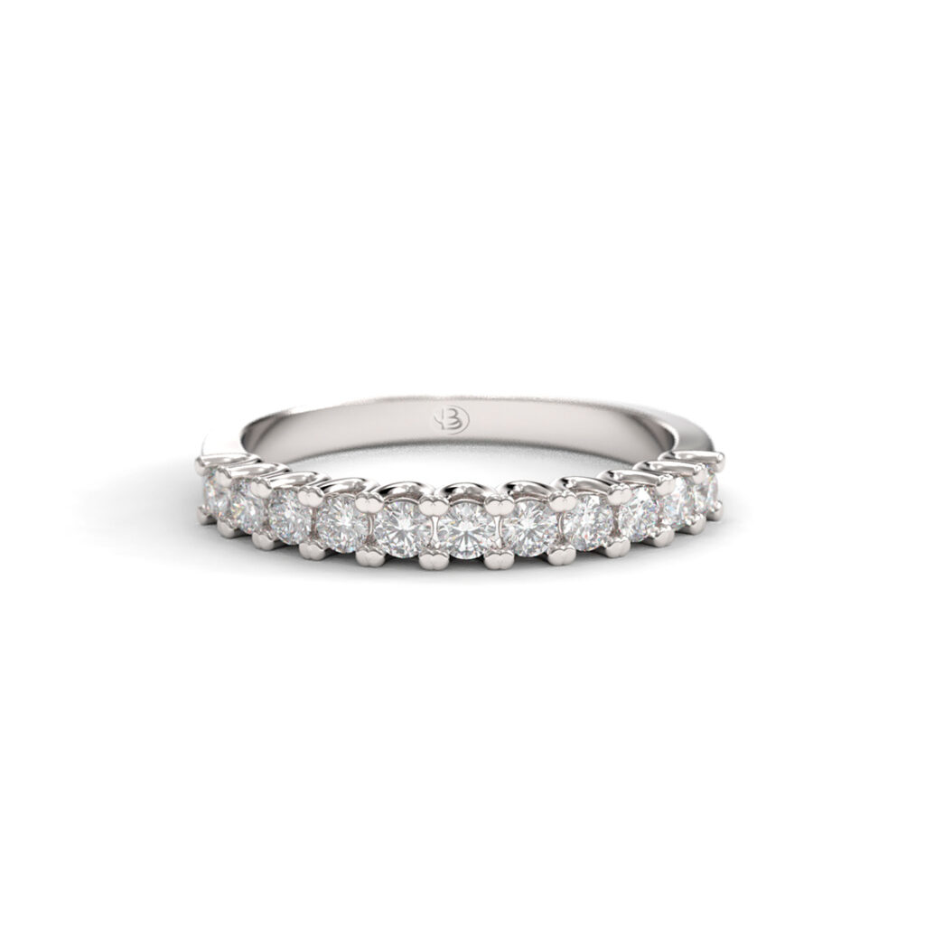 Anillo de compromiso Medio Cintillo Diamantes Naturales - Taylor