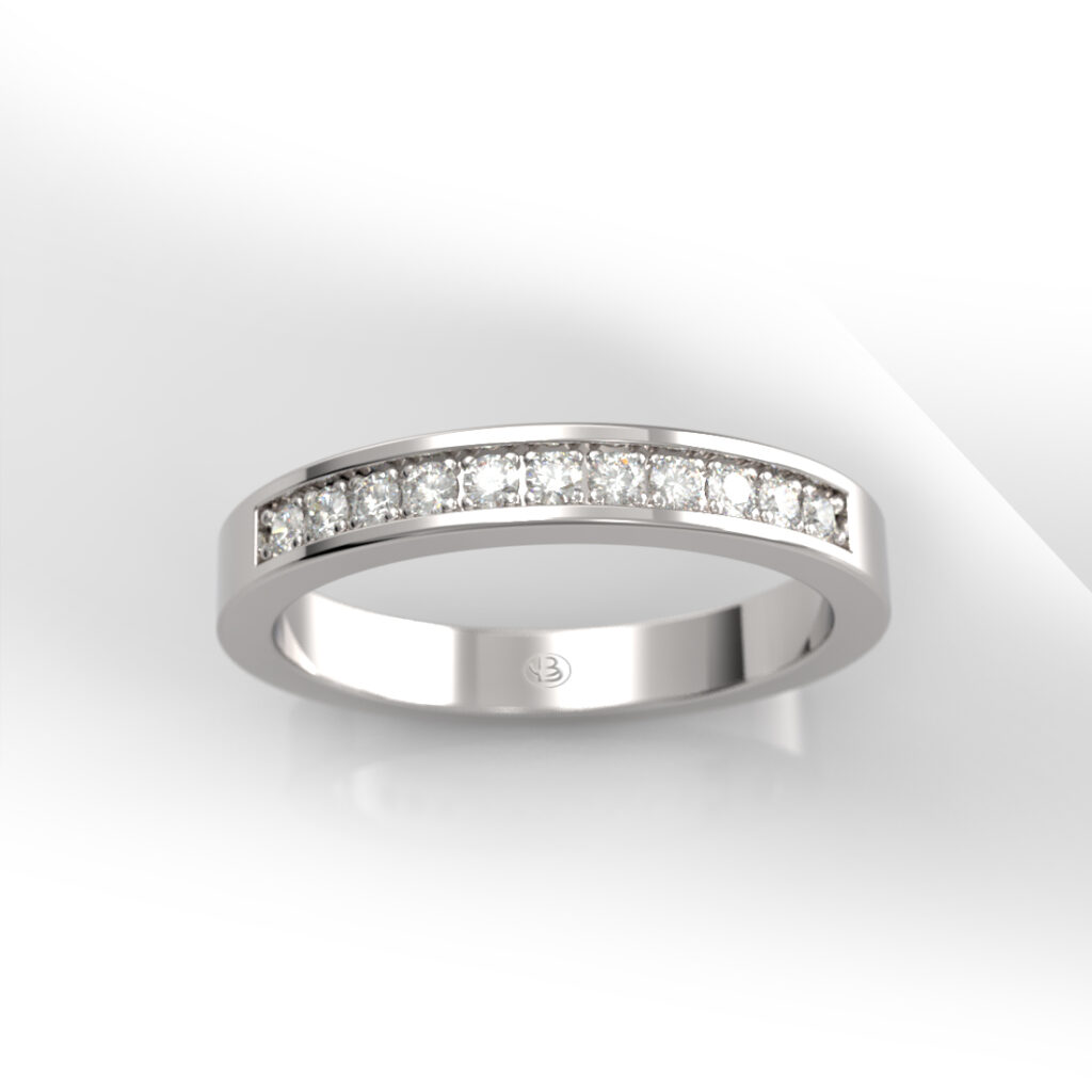 Anillo de compromiso Medio Cintillo Oro 18k - Moon