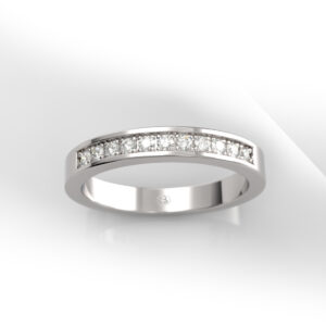 Anillo de compromiso Medio Cintillo Oro 18k - Moon