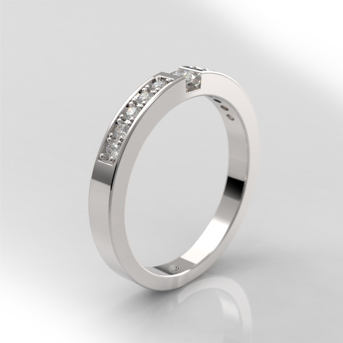 Anillo de compromiso Medio Cintillo Oro 18k - Primavera - Imagen 3
