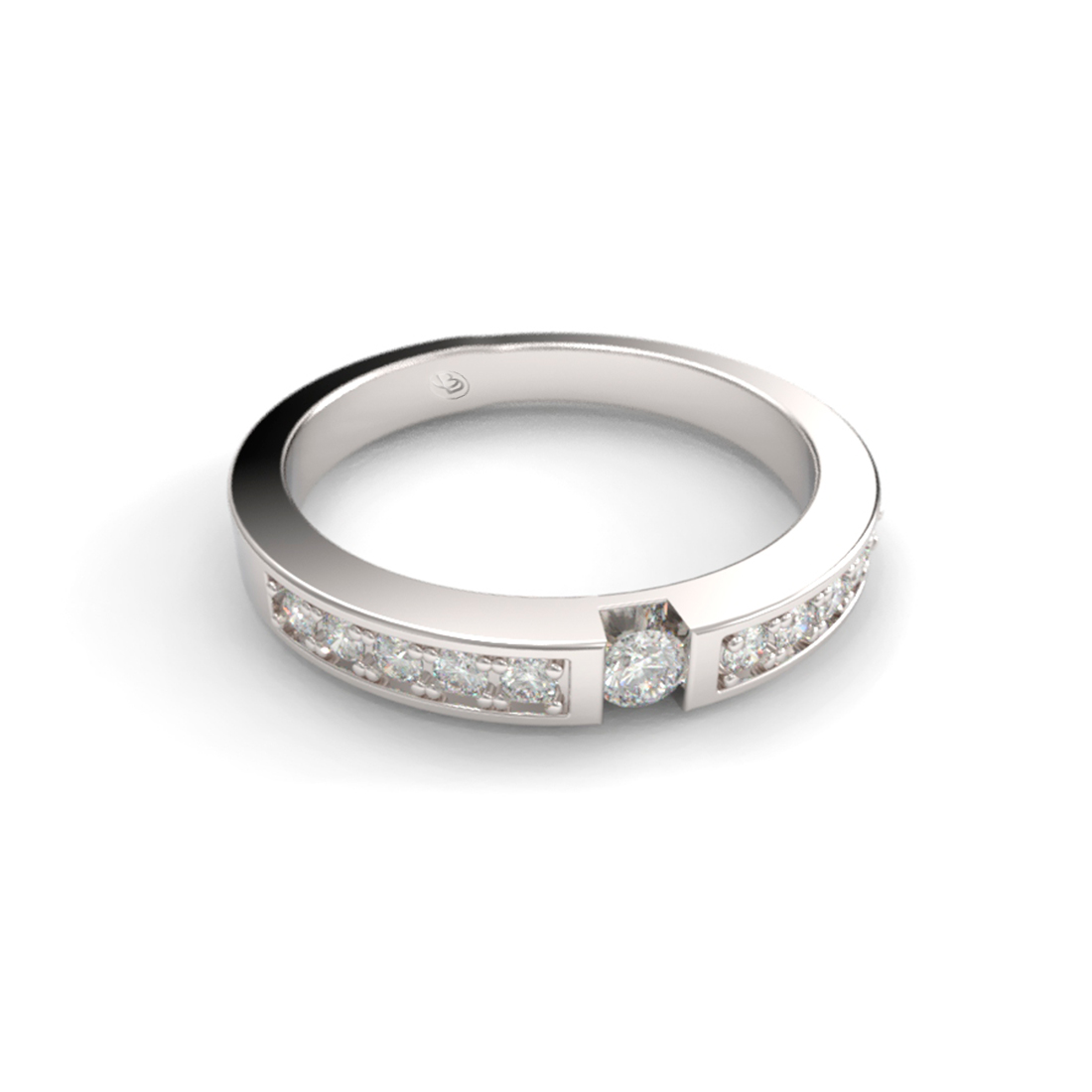 Anillo de compromiso Medio Cintillo Oro 18k - Primavera - Imagen 2