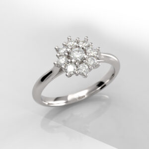 Anillo de compromiso Halo Oro 18k - Tratoria