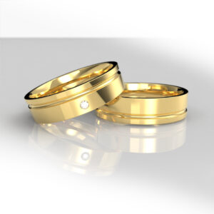 Argollas Matrimonio Oro 18k Cinta Lateral – Hanga Roa