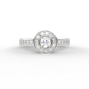 Anillo de compromiso Halo Diamantes Naturales - Mané