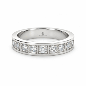 Anillo de compromiso Medio Cintillo Oro 18k - Donna