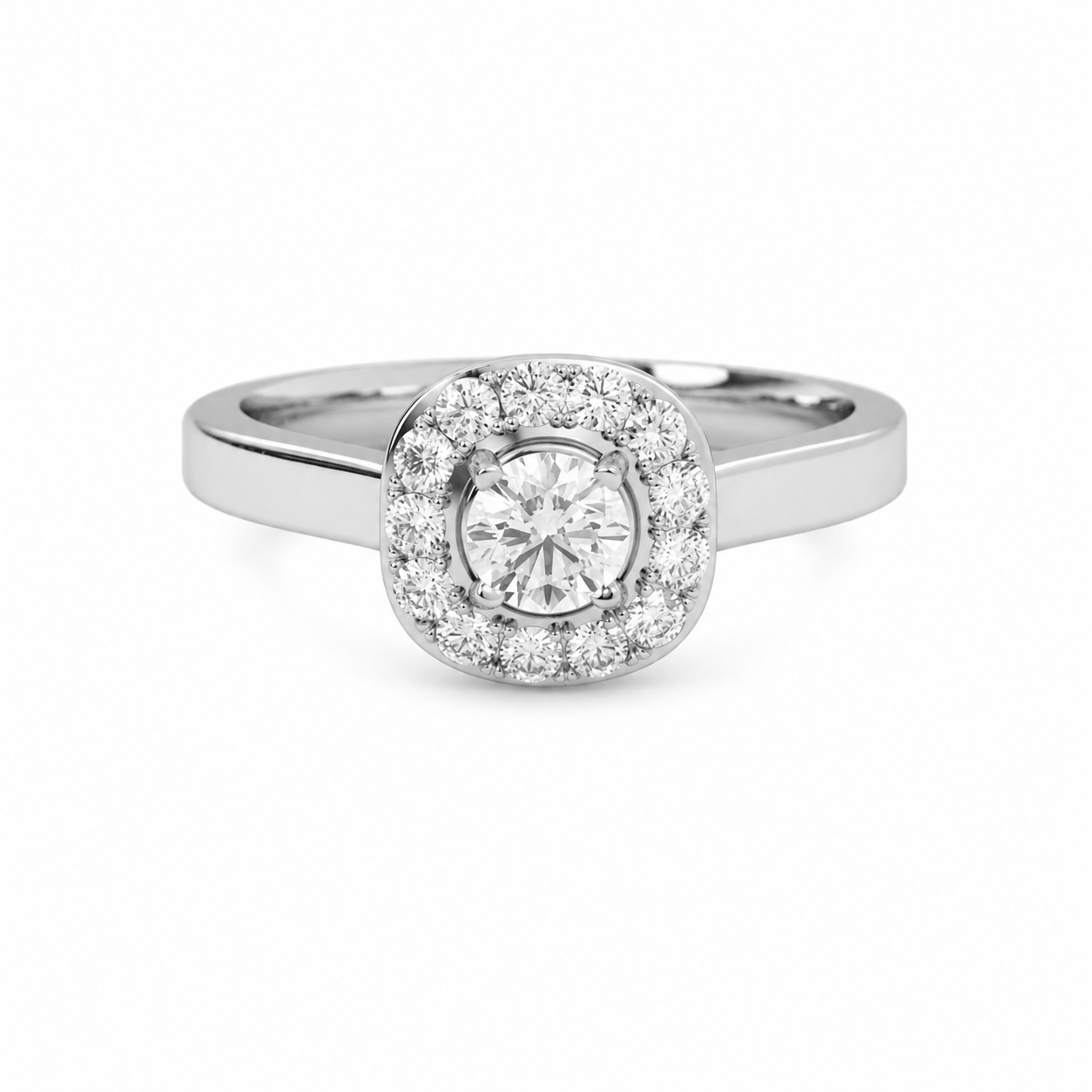 Anillo de compromiso Halo Brillante - Fiore di mesta