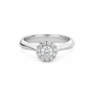 Anillo de compromiso Halo Diamante Natural - Galileo