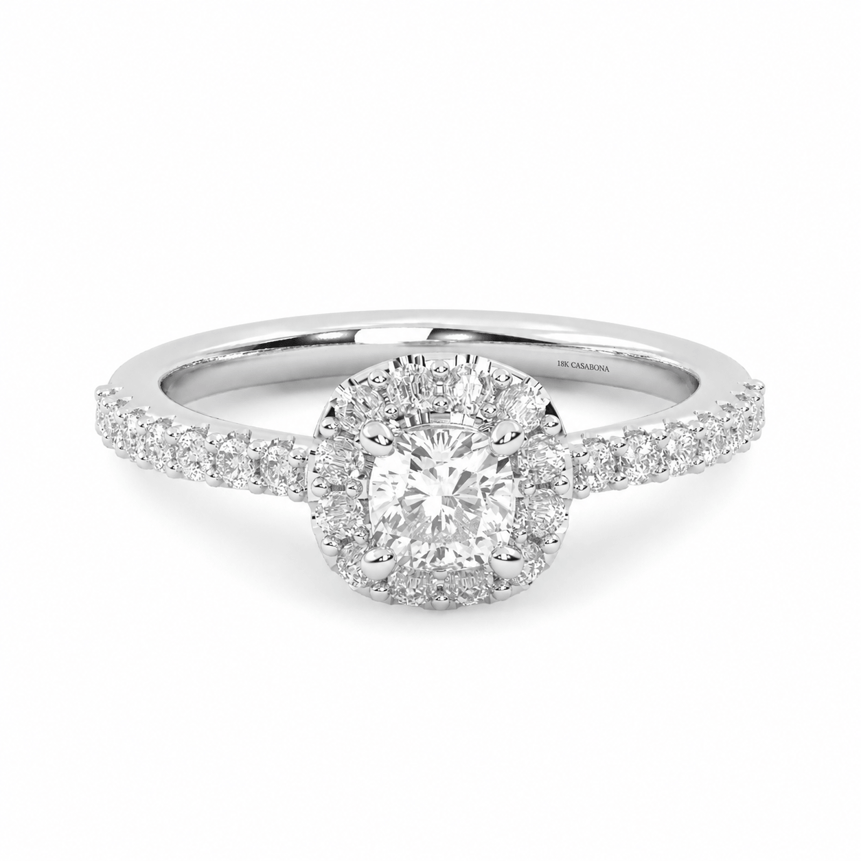Anillo de compromiso Solitario Pave - Gran Ducal