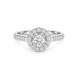 Anillo de compromiso Halo Diamante Natural - Guru