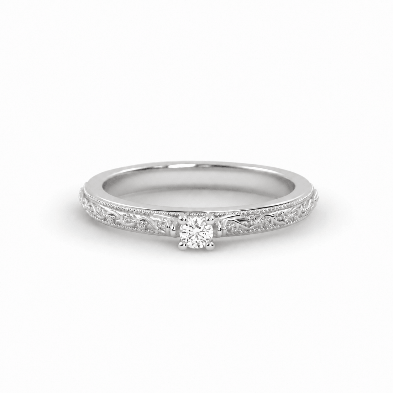 Anillo de compromiso Solitario Malinas de 0.10ct